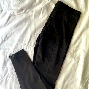 Vince suede black leggings